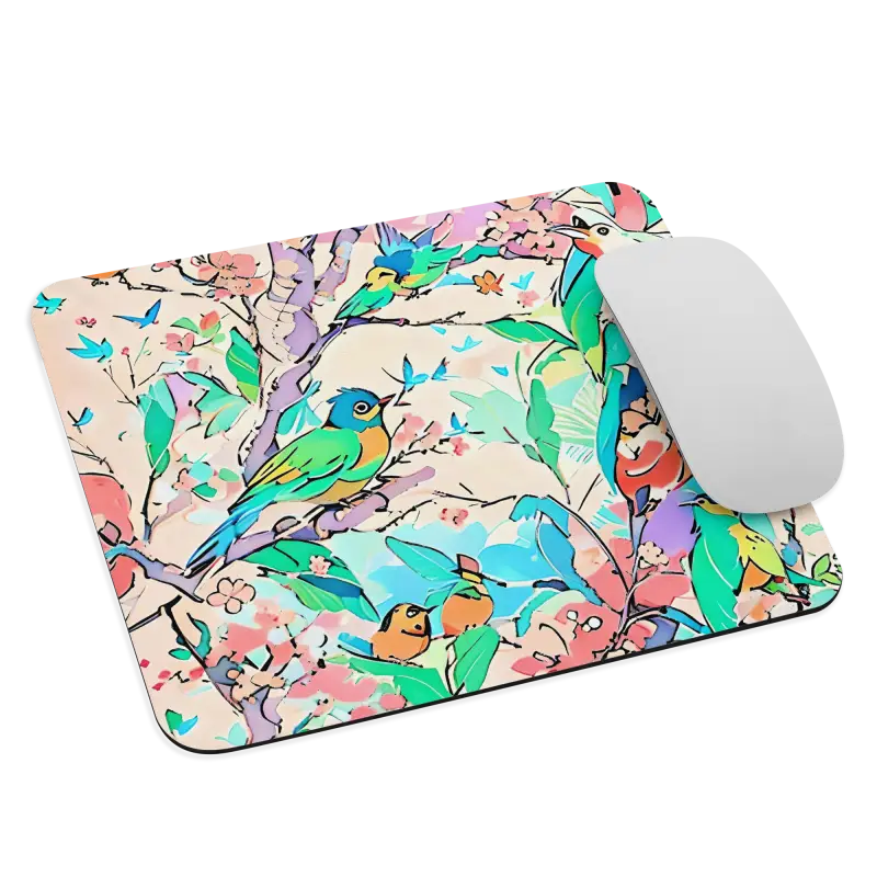 Transform your Space with the Birds on a Tree Mouse Pad - Computer Accessories