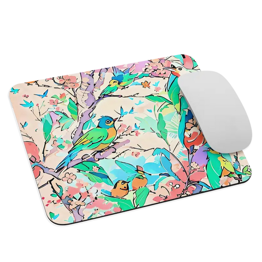 Transform your Space with the Birds on a Tree Mouse Pad - Computer Accessories