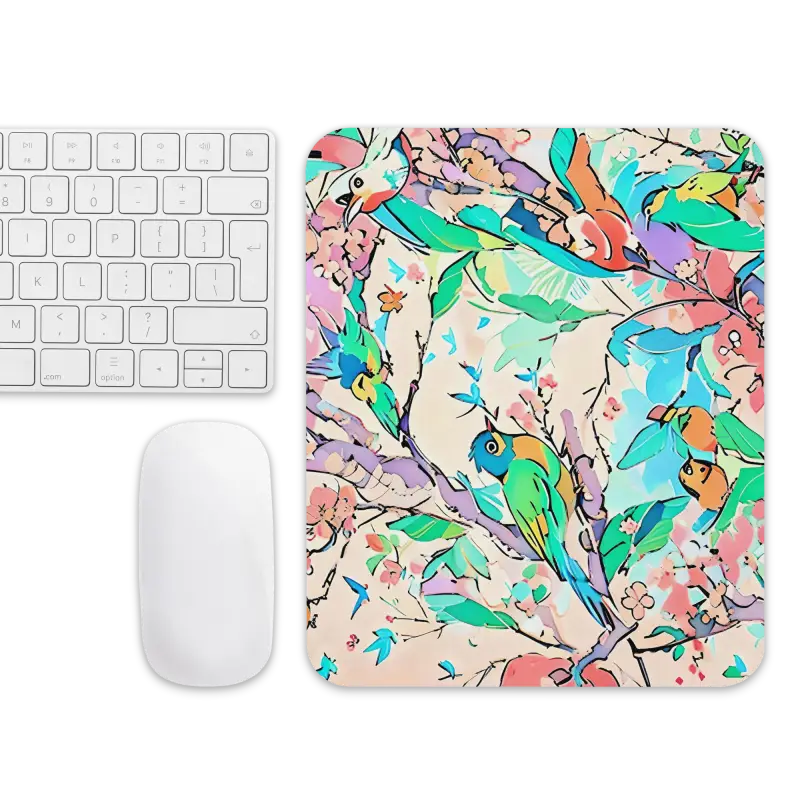 Transform your Space with the Birds on a Tree Mouse Pad - Computer Accessories