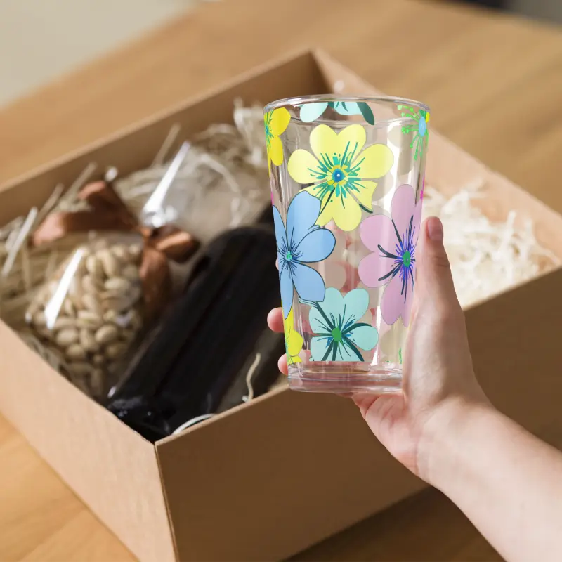 Elevate Drinks with Dipaliz Floral Shaker Pint Glass - Tumbler