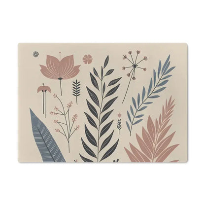 Upgrade your Kitchen: Botanical Flowers Tempered Glass Board - Home Decor