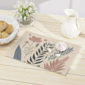 Flowers Tempered Glass Cutting Board - Botanical Kitchen Art - Dipaliz - Boards