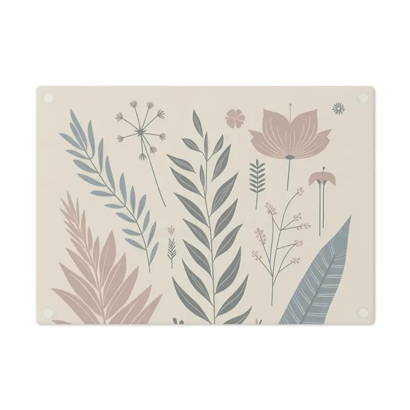 Upgrade your Kitchen: Botanical Flowers Tempered Glass Board - Home Decor