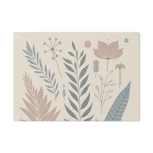 Flowers Tempered Glass Cutting Board - Botanical Kitchen Art - Dipaliz - Boards