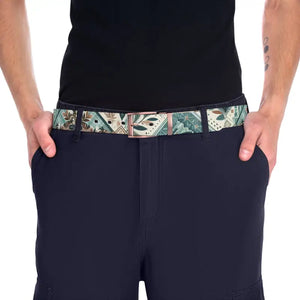 Abstract Zigzag Pattern Belt Cut-to-size Fit Buckle Options - Dipaliz - Belts