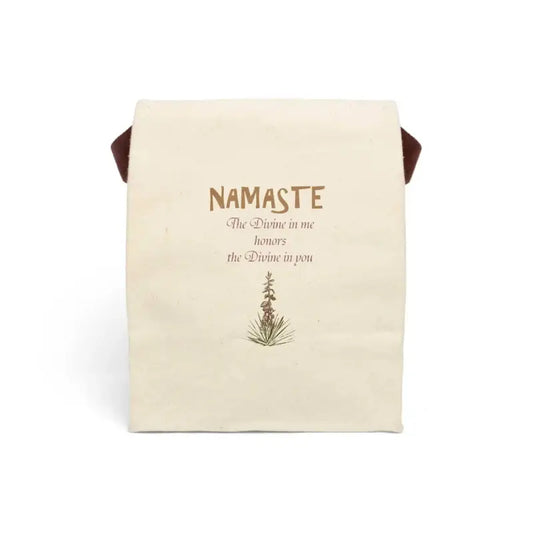 Elevate your Outing with Namaste Canvas Lunch Bag! - 8’’ x 12.5’’ 5.5’’ / Natural Bags