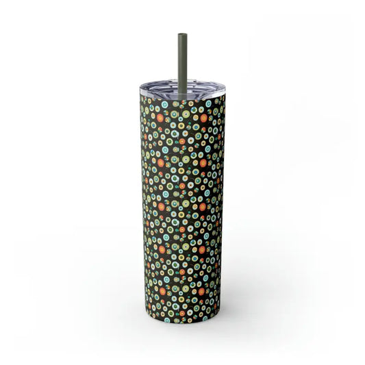 Sleek Skinny Tumbler with Color Matching Straw for Stylish Sipping - Matte / Pine Needle / 20oz Mug