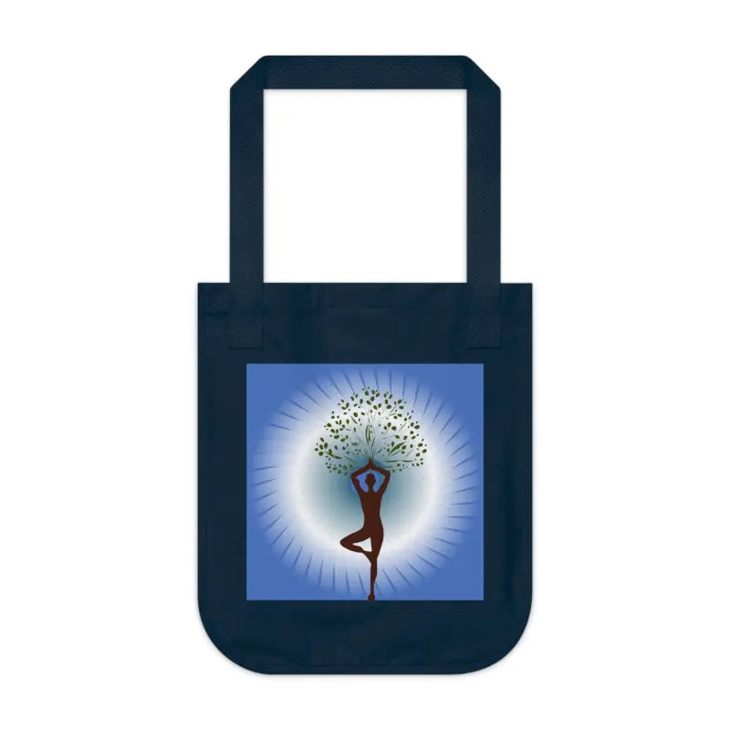 Eco-chic Canvas Tote: Perfect for Yoga Lovers and Tree Enthusiasts - Bags