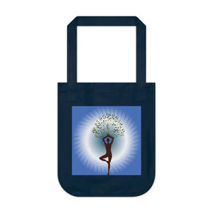 Canvas Tote Bag Woman Yoga Tree Eco Chic Style - Dipaliz - Shopping Totes