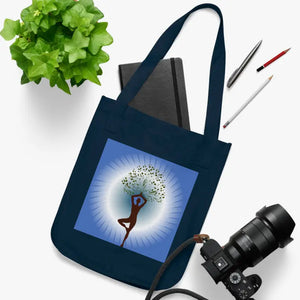 Canvas Tote Bag Woman Yoga Tree Eco Chic Style - Dipaliz - Shopping Totes