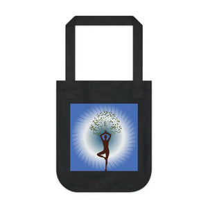 Canvas Tote Bag Woman Yoga Tree Eco Chic Style - Dipaliz - Shopping Totes
