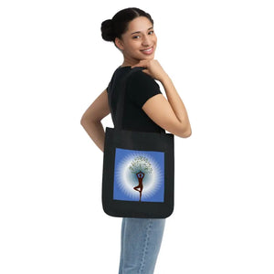 Canvas Tote Bag Woman Yoga Tree Eco Chic Style - Dipaliz - one Size / Black - Shopping Totes