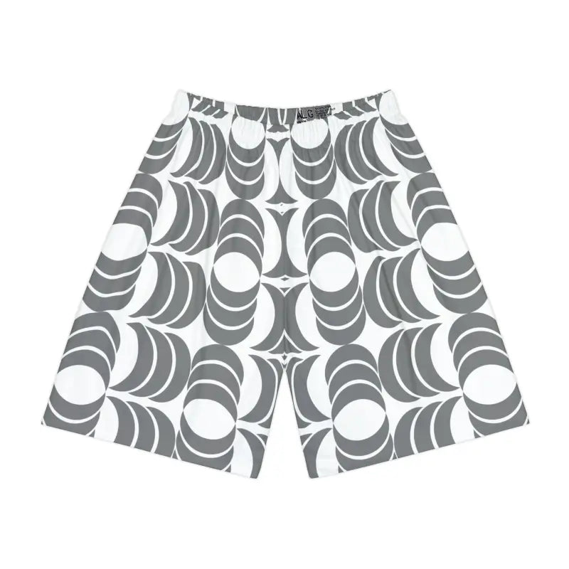 Rock your Workout in White Abstract Pattern Sports Shorts - All Over Prints