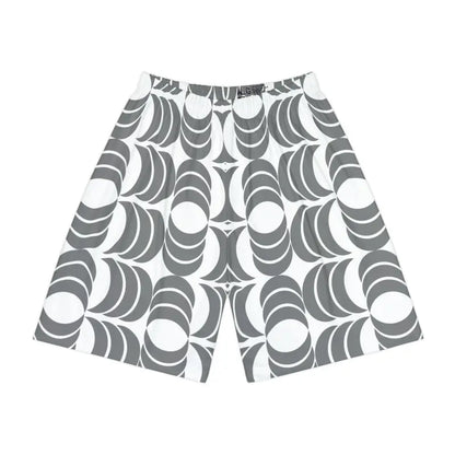 Rock your Workout in White Abstract Pattern Sports Shorts - All Over Prints