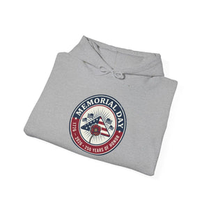 Usa 250 Memorial Day Hoodie | 1776–2026 Vintage Distressed Patriotic