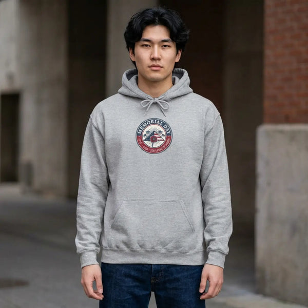 Usa 250 Memorial Day Hoodie | 1776–2026 Vintage Distressed Patriotic - s / Sport Grey