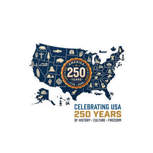 Usa 250 Years Map Sticker, Celebrating of History Culture & Freedom - Home Decor Decals
