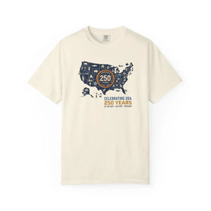 Usa 250 Years Map T-shirt, Celebrating American History - T-shirts - m