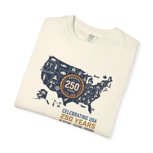 Usa 250 Years Map T-shirt, Celebrating American History - T-shirts - m