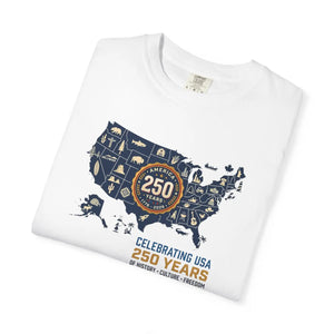 Usa 250 Years Map T-shirt, Celebrating American History - T-shirts - m