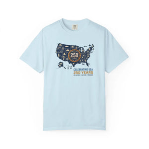 Usa 250 Years Map T-shirt, Celebrating American History - T-shirts - m