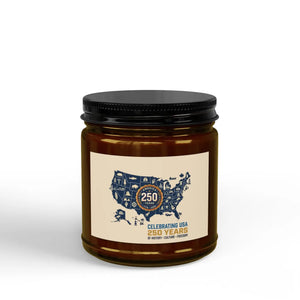 Usa 250th Anniversary Soy Candle Amber Jar - Dipaliz - Candles