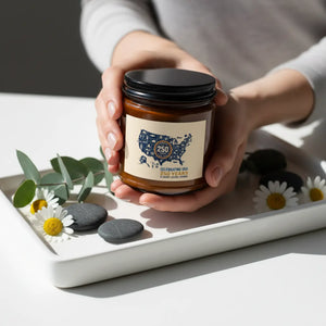 Usa 250th Anniversary Soy Candle Amber Jar - Dipaliz - Candles