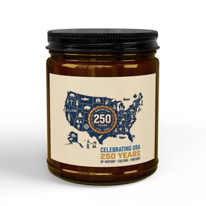 Usa 250th Anniversary Soy Candle Amber Jar - Dipaliz - Candles