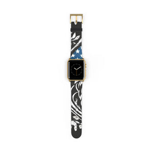 Bold Usa Flag Colors Watch Band - Faux Leather - Dipaliz - Bands