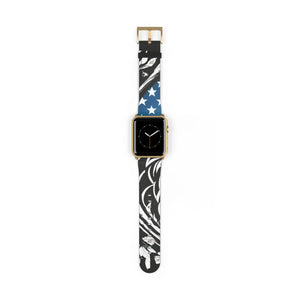Bold Usa Flag Colors Watch Band - Faux Leather - Dipaliz - Bands