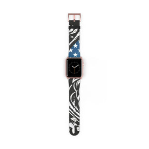 Bold Usa Flag Colors Watch Band - Faux Leather - Dipaliz - Bands