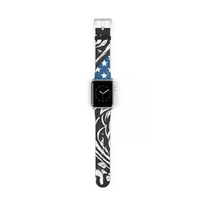 Bold Usa Flag Colors Watch Band - Faux Leather - Dipaliz - Bands