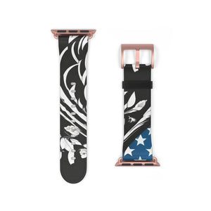 Bold Usa Flag Colors Watch Band - Faux Leather - Dipaliz - Bands