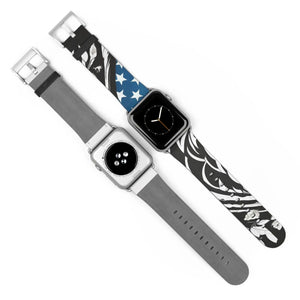 Bold Usa Flag Colors Watch Band - Faux Leather - Dipaliz - Bands