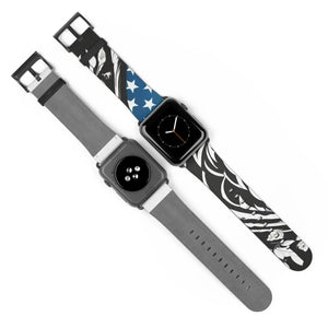 Bold Usa Flag Colors Watch Band - Faux Leather - Dipaliz - Bands