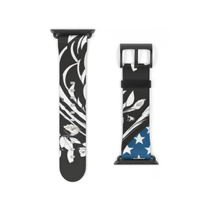 Bold Usa Flag Colors Watch Band - Faux Leather - Dipaliz - Bands