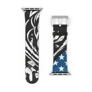 Bold Usa Flag Colors Watch Band - Faux Leather - Dipaliz - Bands