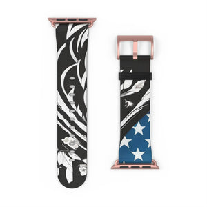 Bold Usa Flag Colors Watch Band - Faux Leather - Dipaliz - Bands