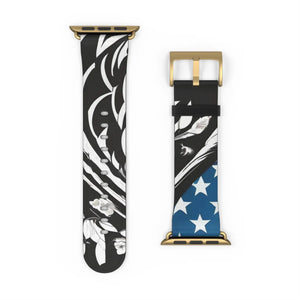 Bold Usa Flag Colors Watch Band - Faux Leather - Dipaliz - Bands