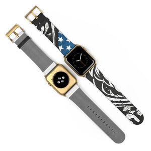 Bold Usa Flag Colors Watch Band - Faux Leather - Dipaliz - Bands
