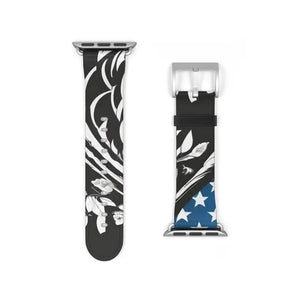 Watch Band - Usa Flag Colors Faux Leather Style - Dipaliz - Bands