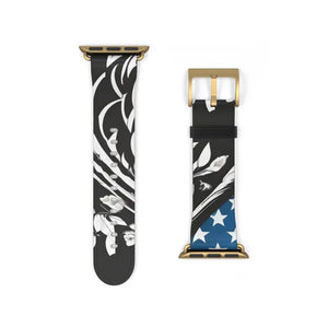 Watch Band - Usa Flag Colors Faux Leather Style - Dipaliz - Bands