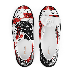 Usa Flag Splatter Men’s Lace-up Canvas - Dipaliz - Sneakers