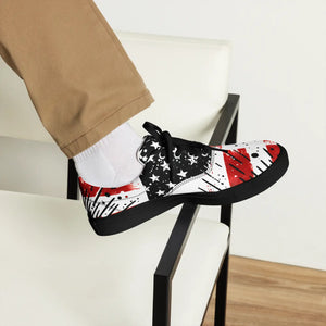 Usa Flag Splatter Men’s Lace-up Canvas - Dipaliz - Sneakers