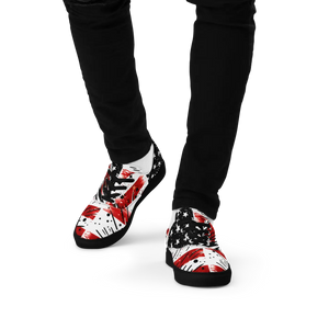 Usa Flag Splatter Men’s Lace-up Canvas - Dipaliz - Sneakers