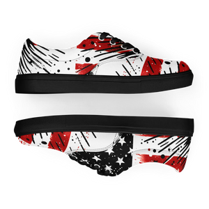 Usa Flag Splatter Men’s Lace-up Canvas - Dipaliz - Sneakers