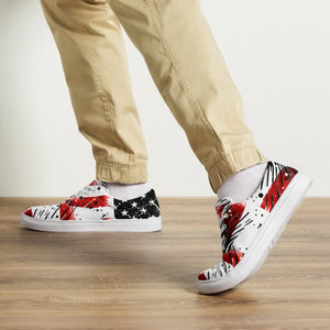 Usa Flag Splatter Men’s Lace-up Canvas - Dipaliz - Sneakers