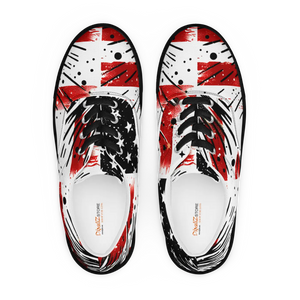 Usa Flag Splatter Men’s Lace-up Canvas - Dipaliz - Sneakers