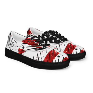 Usa Flag Splatter Men’s Lace-up Canvas - Dipaliz - Sneakers