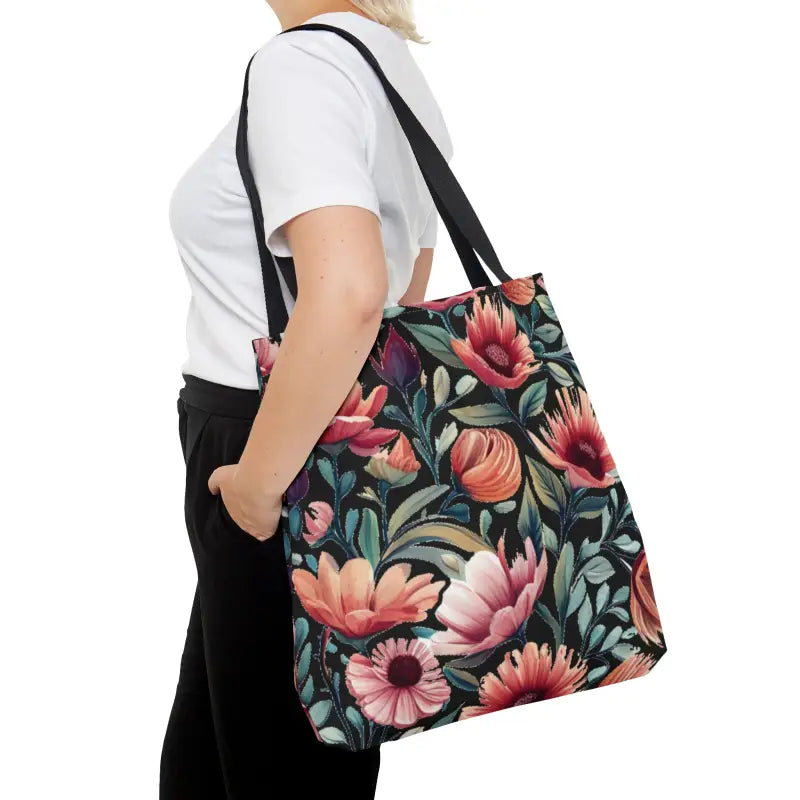 Turn Heads with the Dipaliz Floral Print Tote Bag - Large Bags